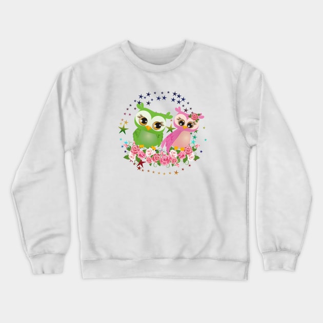 Hootiful Crewneck Sweatshirt by angelwhispers